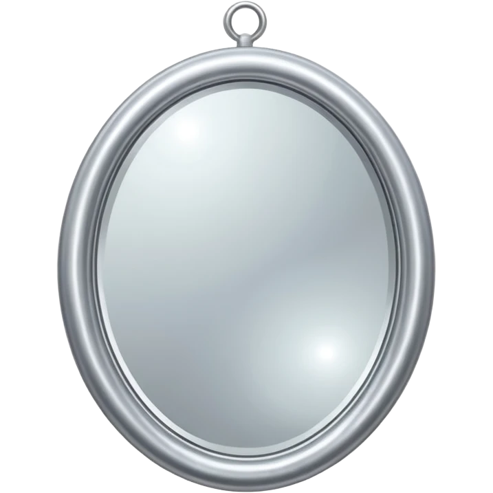 Sparkly bright silver mirror. No faces  emoji