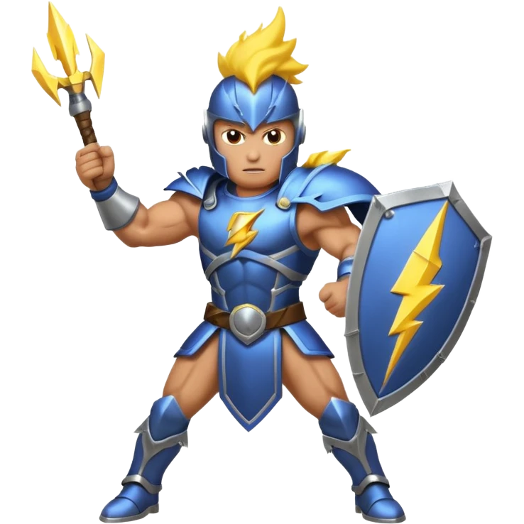 A warrior with lightning  emoji