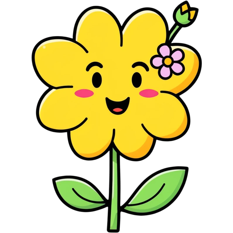 A emoji with a flower in its mouth  emoji