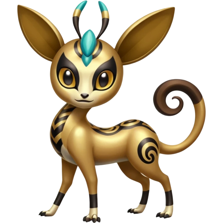  Egyptian Shiny Smooth Soft Glossy Tribal Exotic Colorful Tropical Meloetta-Venom-Heliolisk-Helioptile-Monster-Animal-Pokémon-Fakémon-fusion, full body, tribal markings  emoji