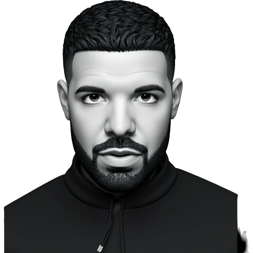 monochrome portrait of a man emoji