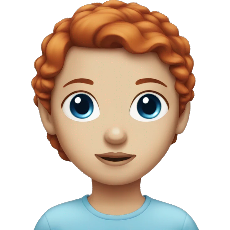 Red hair blue eye girl emoji
