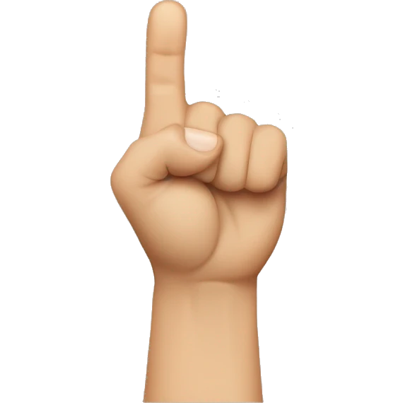 a handsign that shows a fist where the thumb is between indexfinger and middlefinger emoji