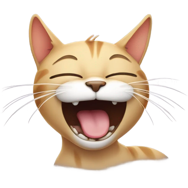 Cat laughing tears emoji