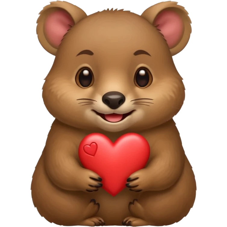 Hyrax with hearts love emoji