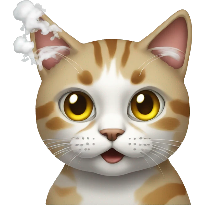 cat with vape emoji