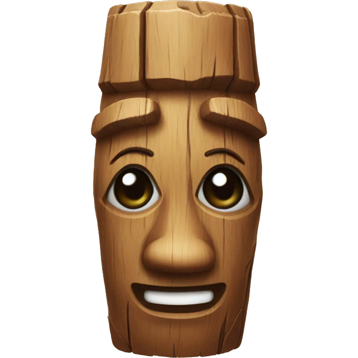 Wooden totem emoji