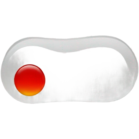 A wavy black and red rectangle with a yellow circle in the middle emoji