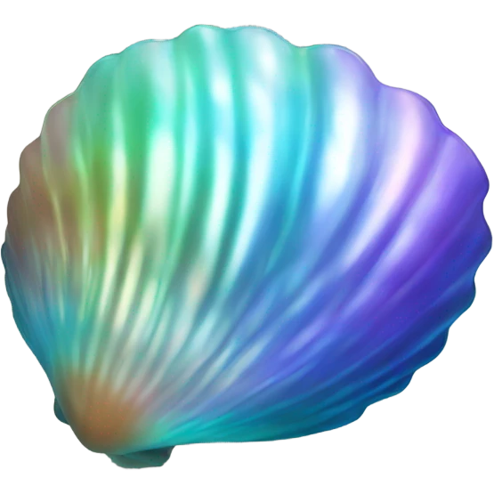 Iridescent shell emoji
