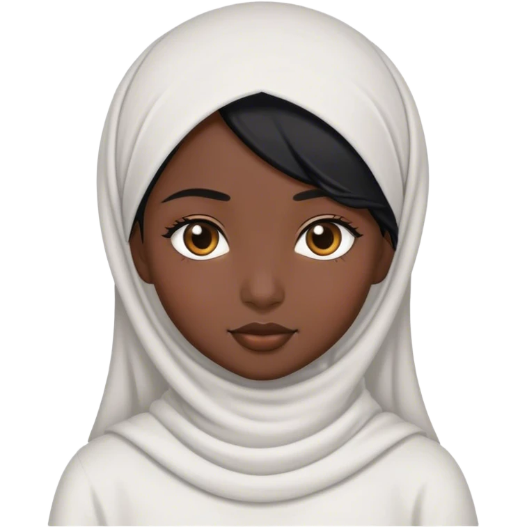 Muslim Black hair girl emoji