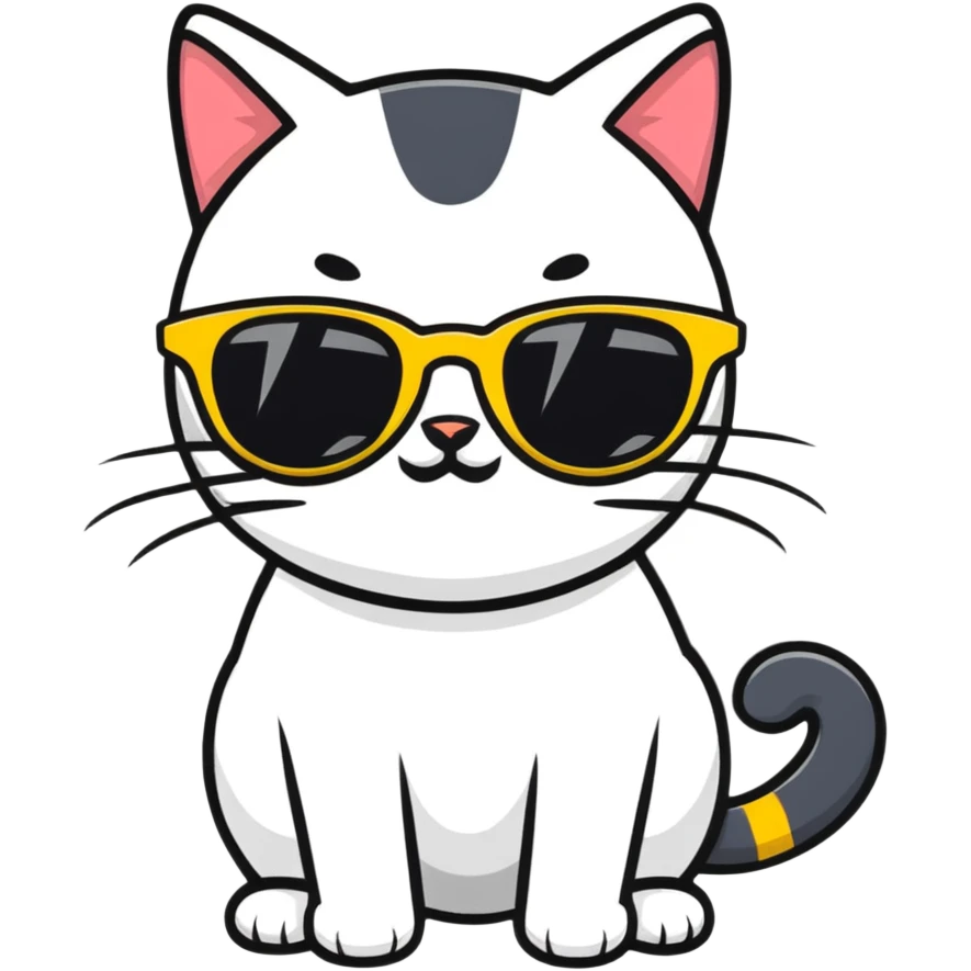 Cat with sunglasses emoji