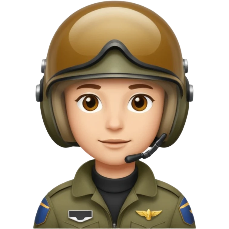 a military pilot in an aviation helmet and a modern uniform. maximum quality emoji