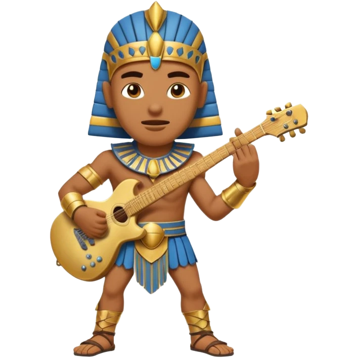 pharaoh gladiator play rock guitar emoji