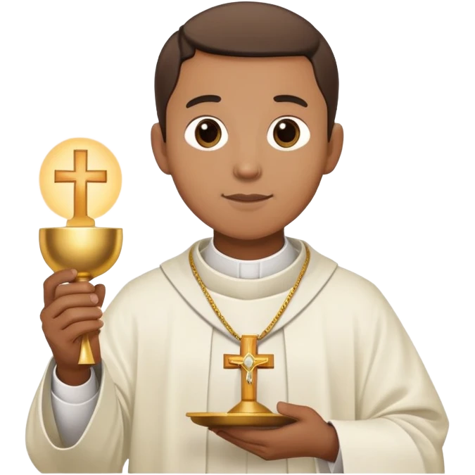 Eucharist with priest emoji
