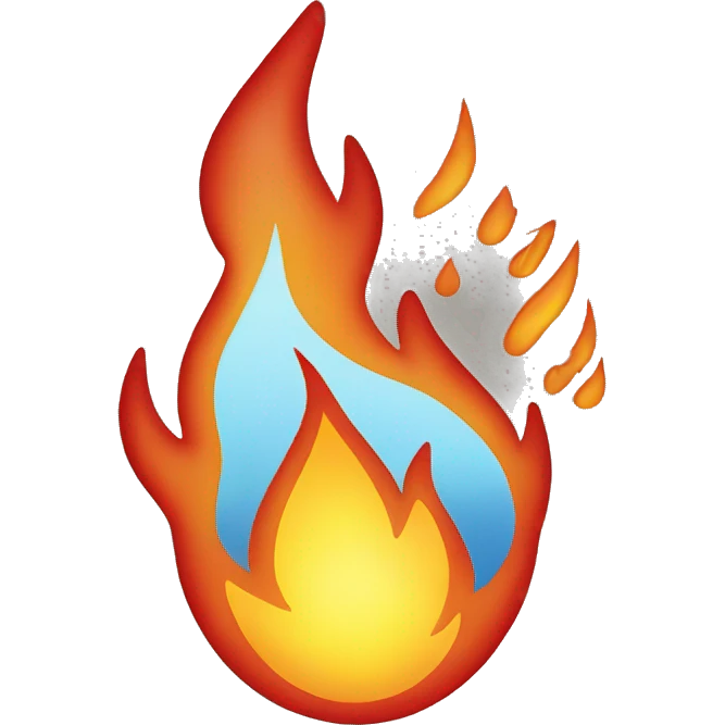 fire and water warning sign emoji