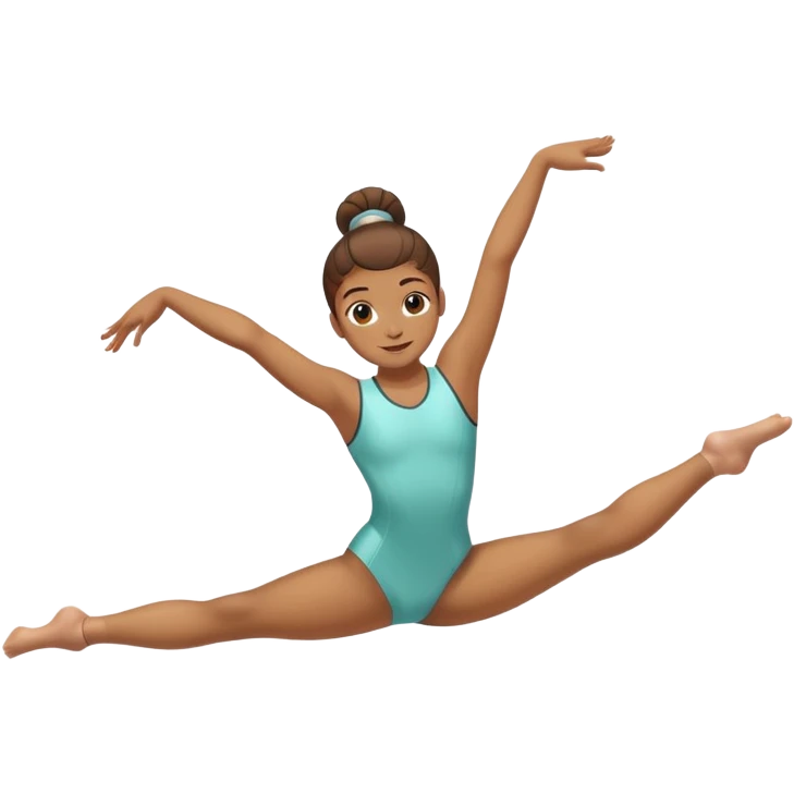 Light brown girl doing gymnastics  emoji
