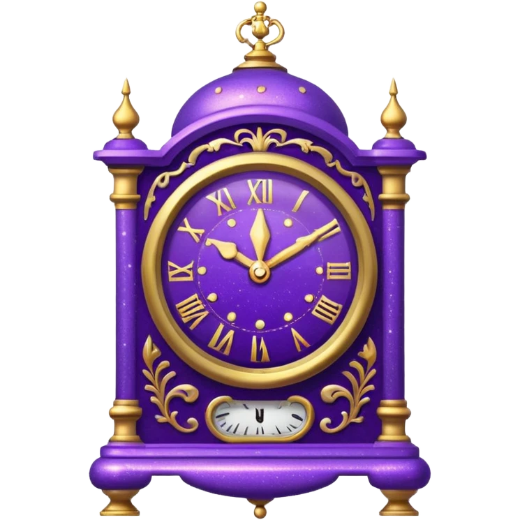glitter purple clock emoji