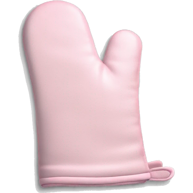 Realistic light pink oven mitt emoji