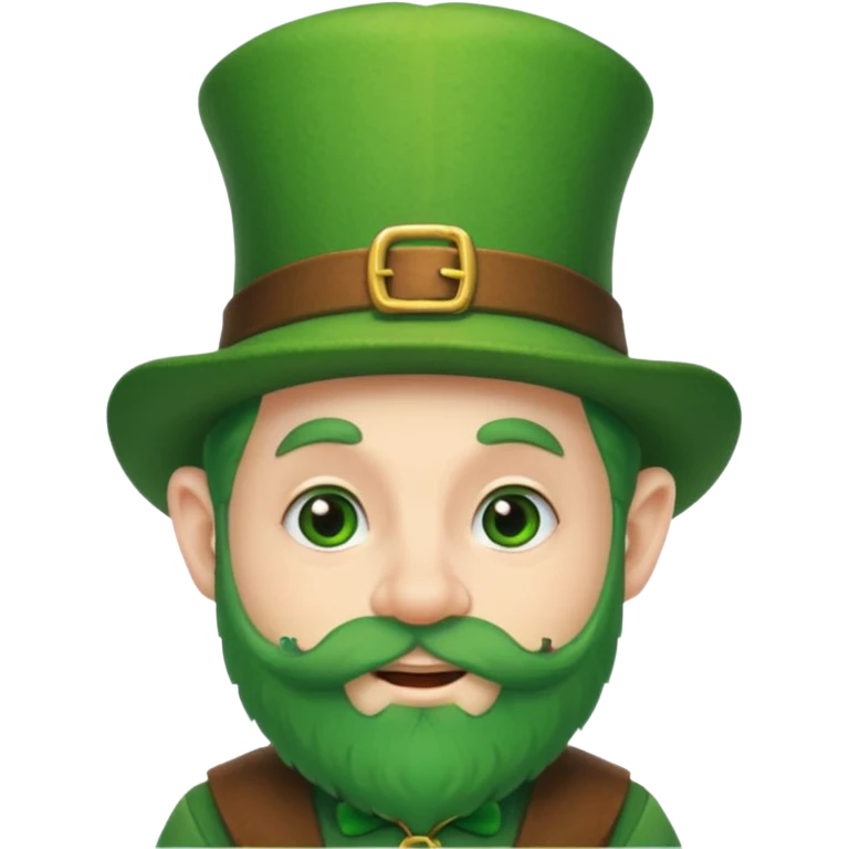 cute funny leprechaun green beard emoji