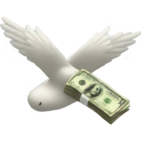 flying money emoji