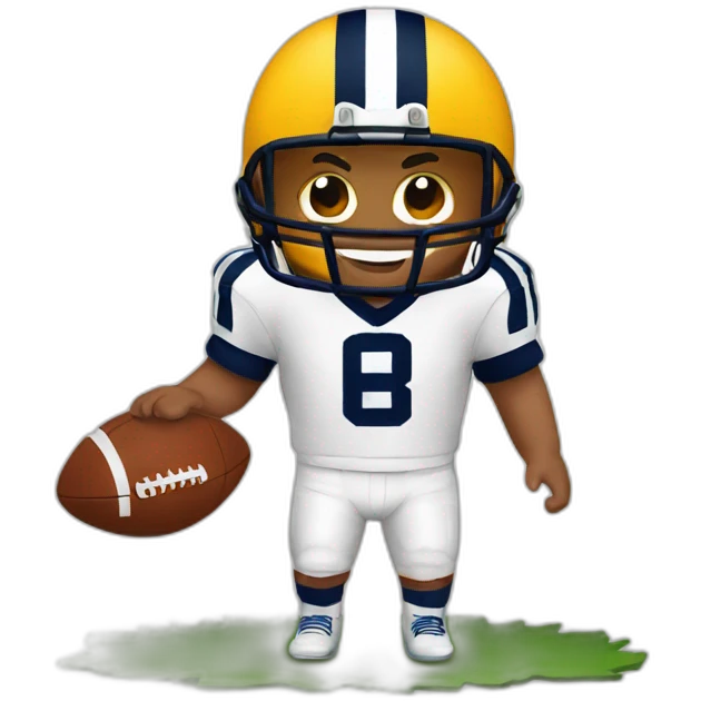 quarterback with striped knee socks emoji