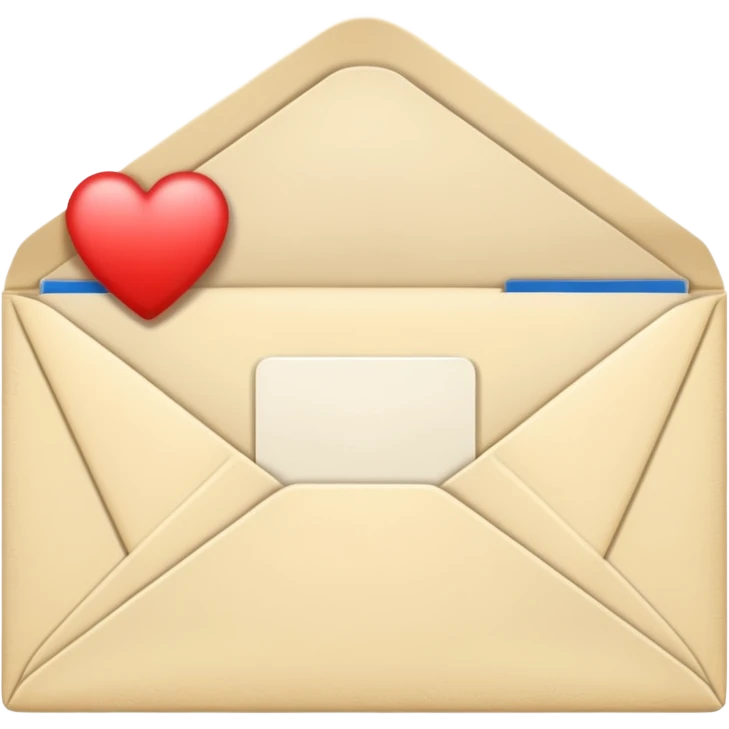 Cream-colored romantic Letter Envelope  emoji
