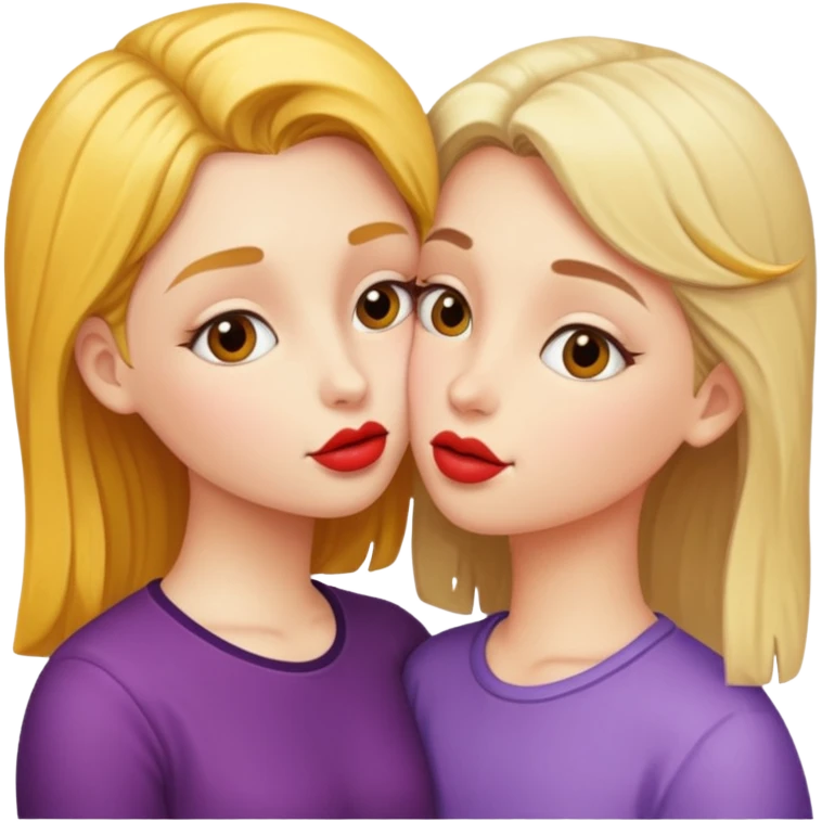 Kiss girl kiss girl  emoji