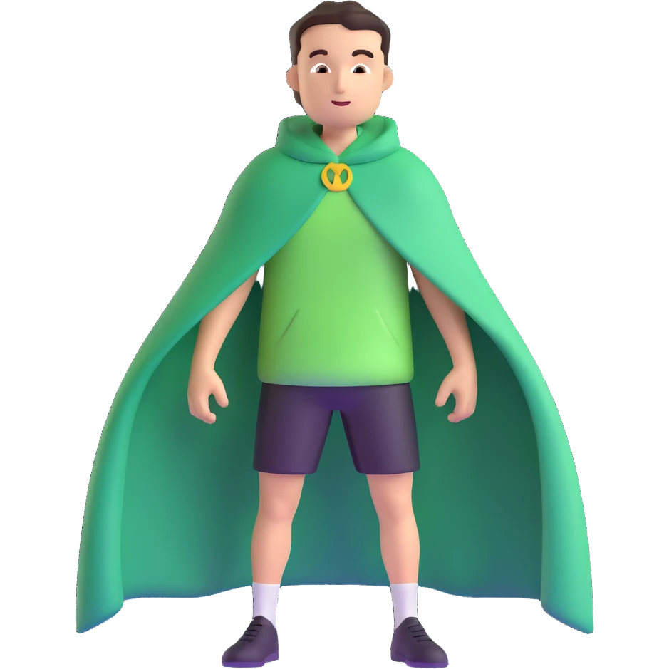 green sport cape emoji