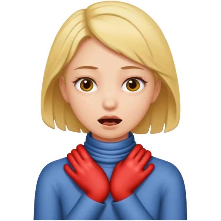 Girl around the neck , strangling  emoji