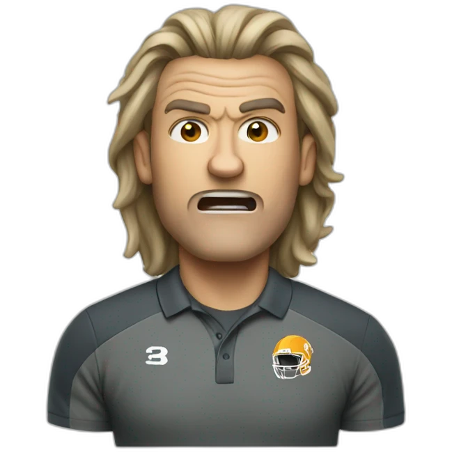 aggressive football coach emoji