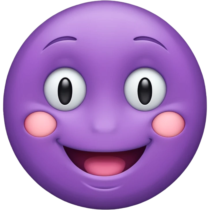 simple purple happy face emoji