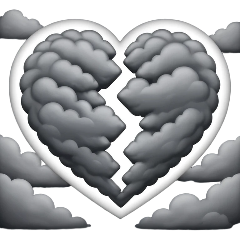 storm cloud above two hearts emoji