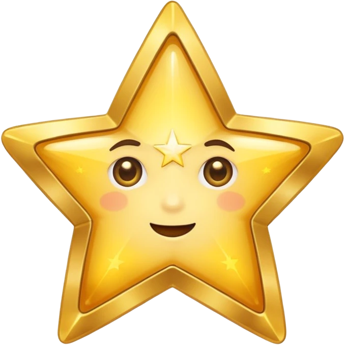 A star looking in the mirrow showing its reflection emoji