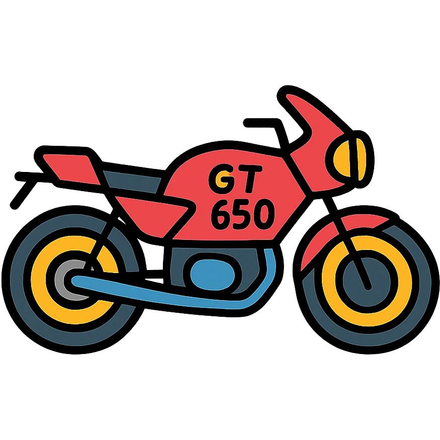 red GT 650 motorcycle icon emoji