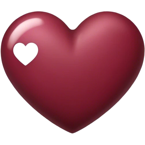 бордовое сердечко emoji