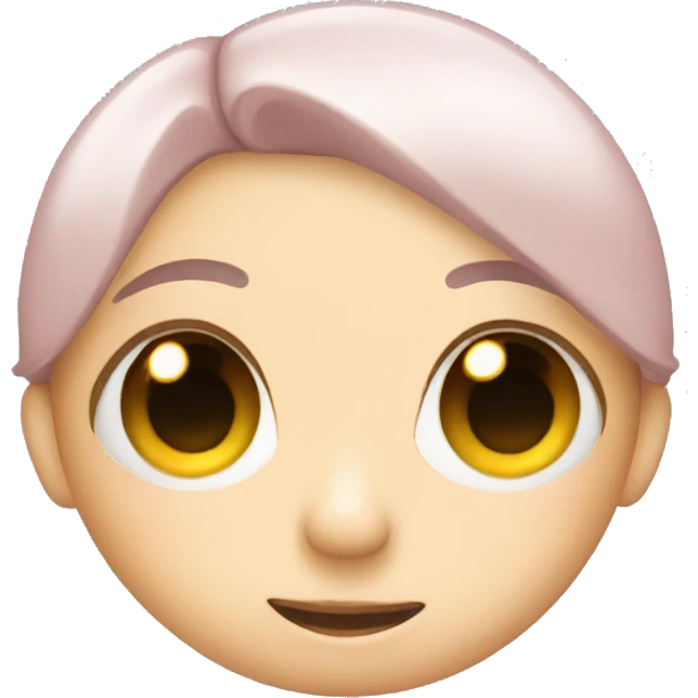 Cute eyed emoji with blush emoji