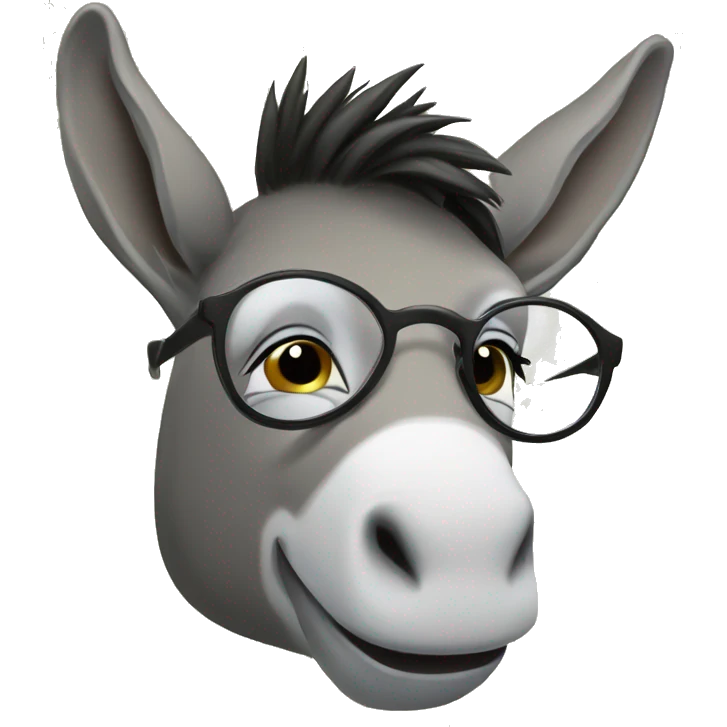 donkey with glasses and math calculations in background emoji