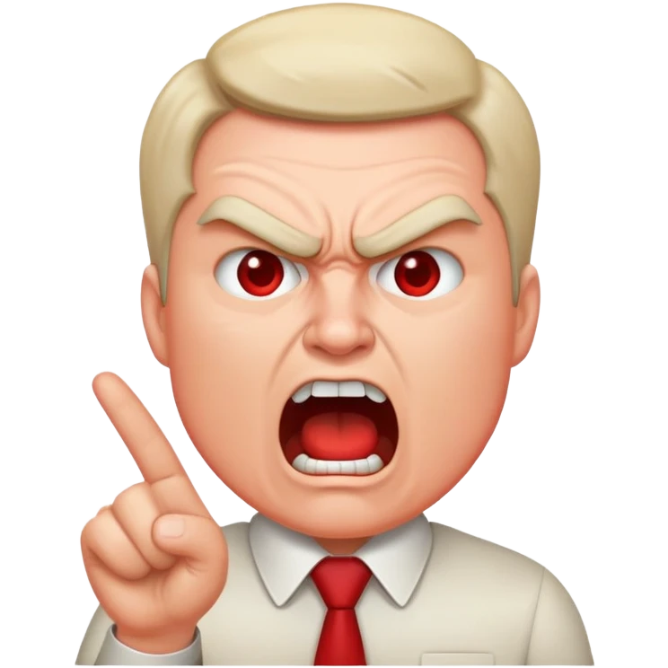 a teacher being mad and red  emoji