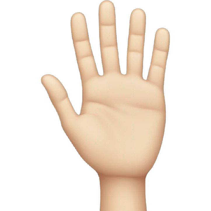 Hand holding the number zero emoji