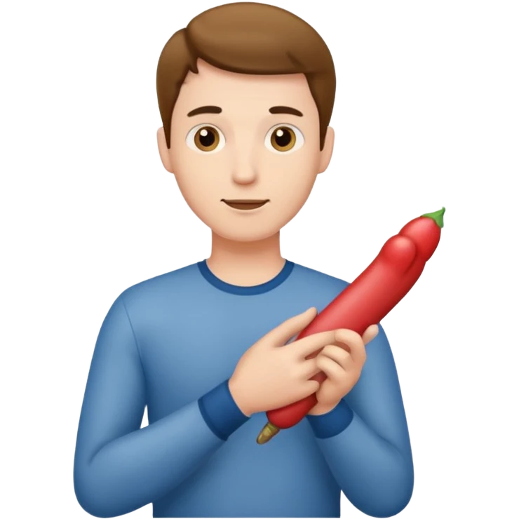 Emoji holding his penis emoji