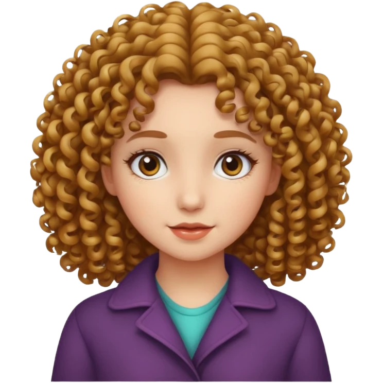 Girl with curly hair emoji
