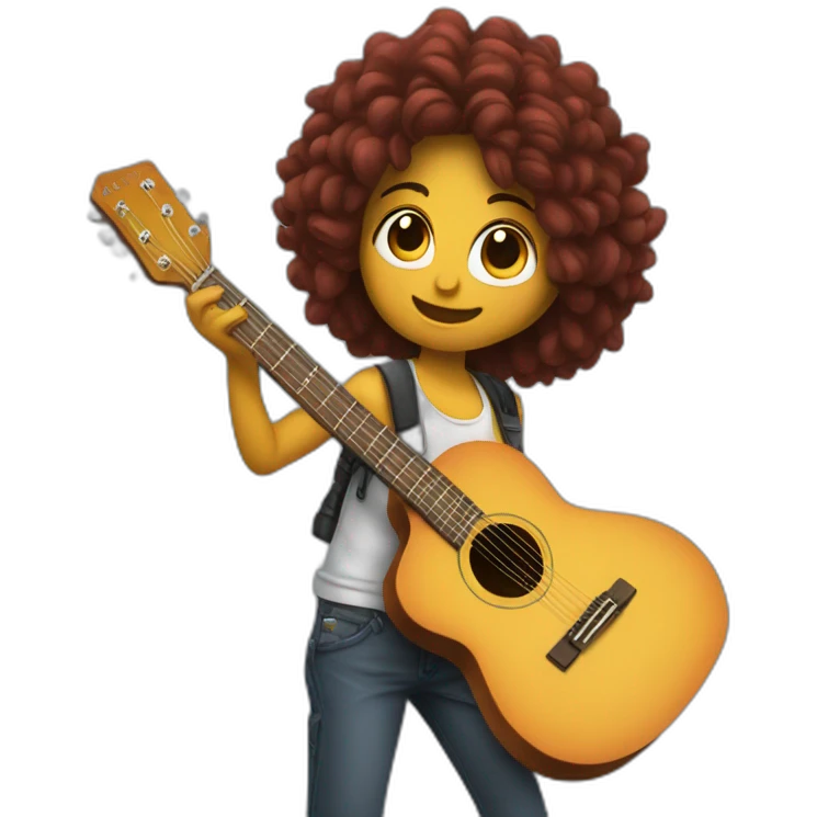 newi rosero playing guitar emoji