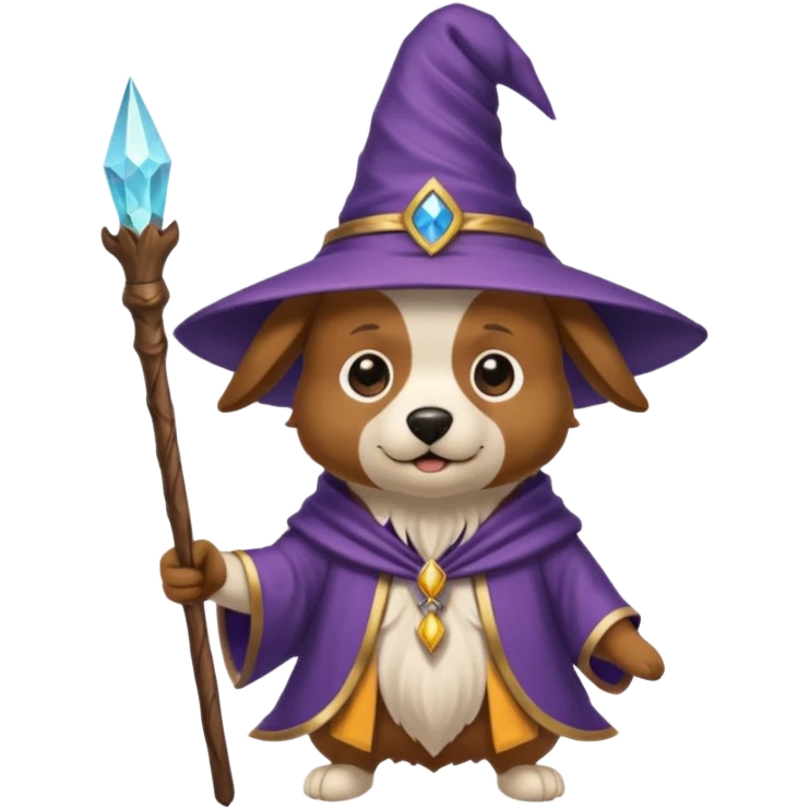 Dog wizard emoji