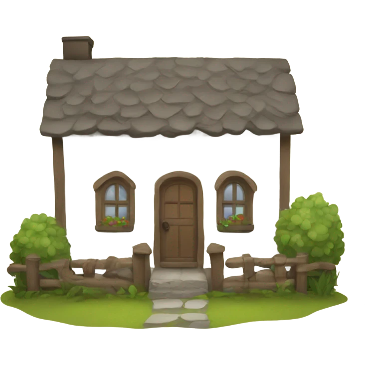 Cute cottage emoji