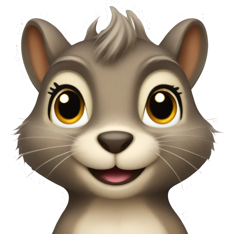 Female squirrel with long eyelashes emoji