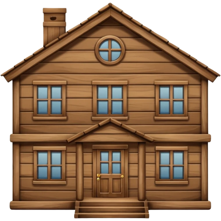 wooden house emoji