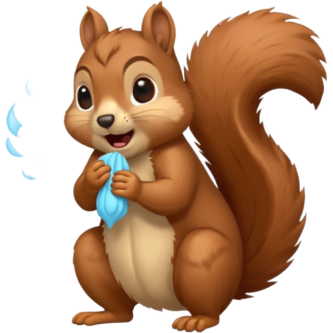 Squirrel sneezing emoji
