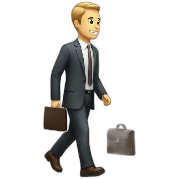 business man walking emoji