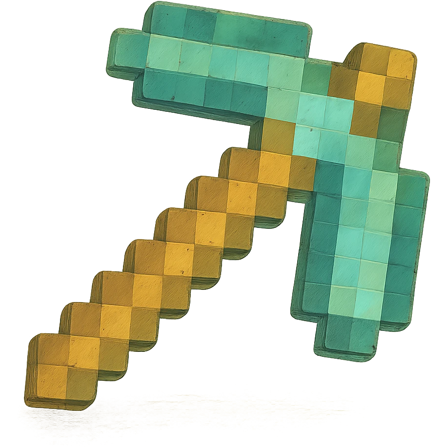 Minecraft pickaxe emoji