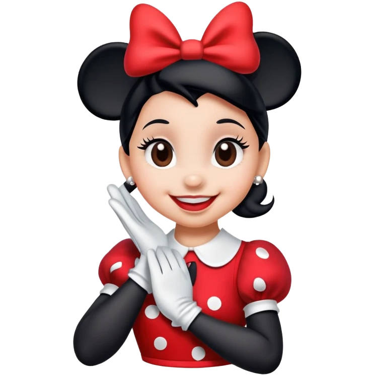 Minnie Mouse in classic emoji style, new pose emoji